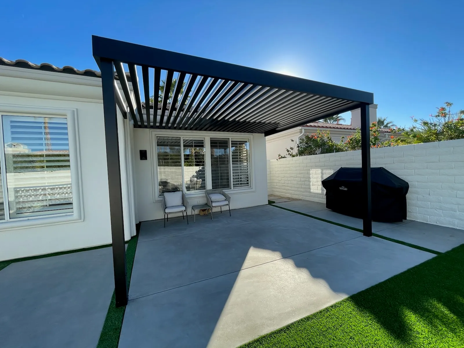 4K attached pergola with fascia wrap for a DFW home